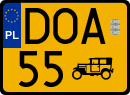 License plates of Poland, Oldtimers