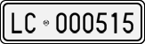 License plate of Italy, Cars (1927 year series)