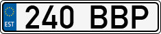 License plate of Estonia, Regular car plates