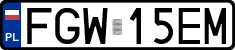 License plates of Poland, Regular car plates