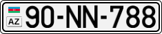 License plate of Azerbaijan, Cars