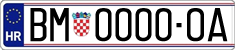License plate of Croatia, Regular plates