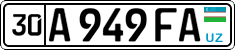 License plate of Uzbekistan, Private owners