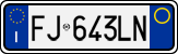 License plate of Italy, Cars (1994 year series)