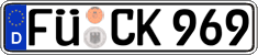 German license plate, Regular plates