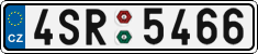 License plate of the Czech Republic, Cars (2001)