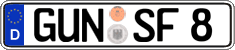 German license plate, Regular plates