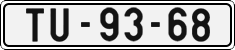 License plate of the Czech Republic, Cars (1960)