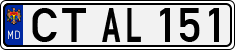 License plate of Moldova, Cars (1992)