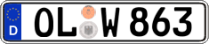 German license plate, Regular plates