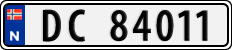 License plate of Norway, Cars