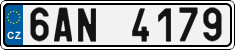 License plate of the Czech Republic, Cars (2001)
