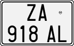 License plate of Italy, Cars (1994 year series)