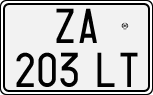 License plate of Italy, Cars (1994 year series)