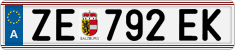 License plate of Austria, Regular plates