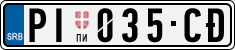 License plate of Serbia, Cars