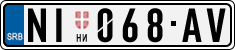 License plate of Serbia, Cars