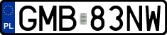 License plates of Poland, Regular car plates
