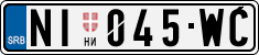 License plate of Serbia, Cars