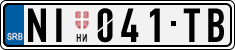 License plate of Serbia, Cars