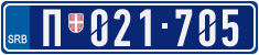 License plate of Serbia, Police