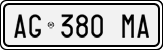 License plate of Italy, Cars (1994 year series)