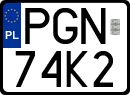 License plates of Poland, Regular car plates
