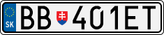 License plate of Slovakia, Cars