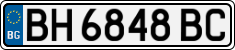 License plate of Bulgaria, Cars