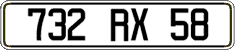 French license plate, FNI