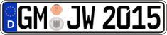 German license plate, Regular plates