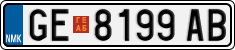 License plate of North Macedonia, Regular plates (2012)
