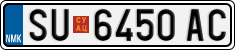 License plate of North Macedonia, Regular plates (2012)