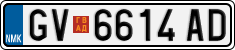 License plate of North Macedonia, Regular plates (2012)