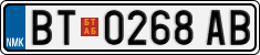 License plate of North Macedonia, Regular plates (2012)