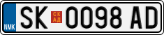 License plate of North Macedonia, Regular plates (2012)