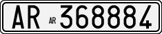 License plate of Italy, Cars (1927 year series)