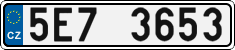 License plate of the Czech Republic, Cars (2001)