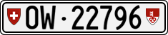 License plate of Switzerland, Cars