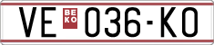 License plate of North Macedonia, Regular plates (1993)
