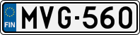 License plate of Finland, Cars