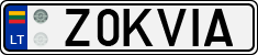 License plate of Lithuania, Vanity Plates