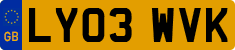 License plate of the United Kingdom, 2001 year system
