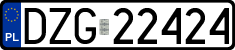 License plates of Poland, Regular car plates
