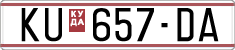 License plate of North Macedonia, Regular plates (1993)