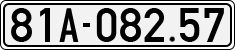 License plate of Vietnam, Cars