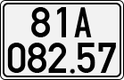License plate of Vietnam, Cars
