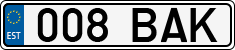 License plate of Estonia, Regular car plates