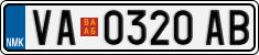 License plate of North Macedonia, Regular plates (2012)