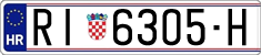License plate of Croatia, Regular plates